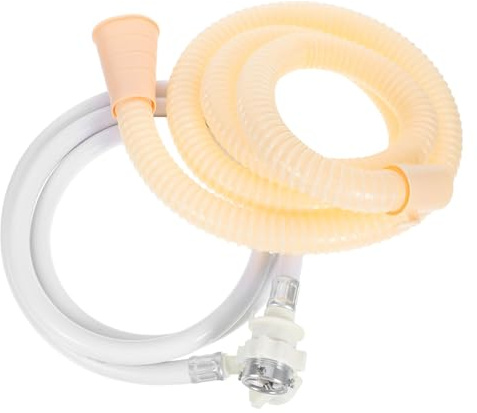 Washing Machine Hose Set 2m Pvc Inlet and Drain Pipe | White Finish, Quick-connect Interfaces, User-friendly Connectors, Automatic Washer Use, Universal Fit