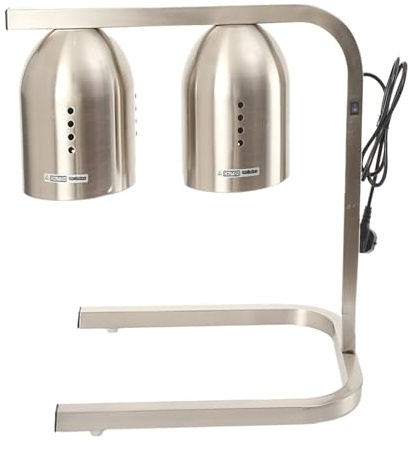 ECUTEE Doppia Lampada a Riscaldamento a Infrarossi, Lampada di Calore Alimentare, Riscaldatore Alimentare Commerciale, Lampade Riscaldanti Buffet Esibire Scalda Vivande 460-660 mm