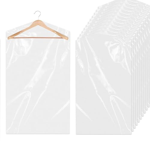 Gekamoyue 10 Pezzi Custodie per Abiti 60x90 cm, coperture Antipolvere per Guardaroba, per Camicie Maglioni Giacche e per Pantaloni Uso Armadio Guardaroba e Cassetti