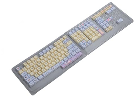 Denash Conjunto Ergonómico de Teclas PBT de XDA, 133 Tapas de Teclas de Cliente de Llave para la Mayoría 61 64 68 72 84 87 104 108, Vida útil Superior de Estuche para la Decoración del Teclado