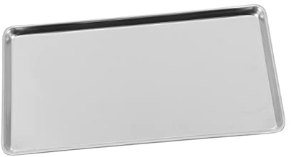 AUTSUPPL Plateau INOX Rectangulaire Fond Plat Résistant Corrosion pour Snacks et Service Cuisine Maison