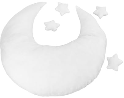 UTHCLO Neugeborenen Fotografie Requisiten Set Weiches Stern Mond Posing Kissen Fotoshooting Zubehör für Jungen und Mädchen Heller Mond Meilenstein Erinnerungsfotos