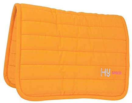 HySpeed Neon Reversible Comfort Poly Saddle Pad/Saddlecloth - Bright Orange