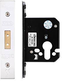 76mm Satin Stainless Steel UK Euro Cylinder Mortice Deadlock