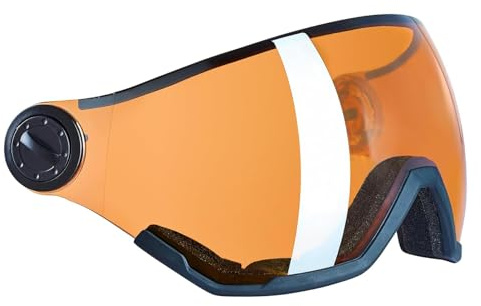 BLACK CREVICE Ersatzvisier mit Vollschutz I Skihelm-Ersatzvisier für Skihelm Arlberg & Gstaad & Saalbach & Silvretta I 5 Farben I Skihelm-Visier mit Anti-Fog-Beschichtung & UV 400 Schutz