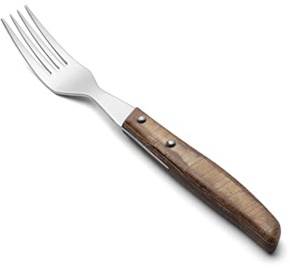 ARCOS Tenedor da Carne in Acciaio Inossidabile Nitrum – Manico Ergonomico in Poliossimetilene POM, Ideale per Tagliare e Tritare Carni Arrosto, Costolette o Bistecche – Lama da 90 mm, Marrone, Mesa