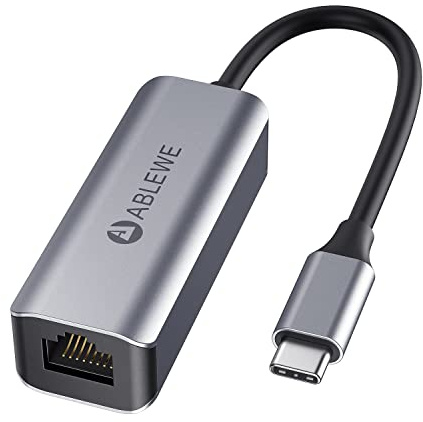 ABLEWE Adaptador USB C a Ethernet,Hub Tipo C a RJ45 Gigabit Ethernet 1000 Mbp Adaptador LAN Ethernet para Windows 10, 8.1, 8, 7, Vista, XP;Linux; Mac OS 10.6 y Superior