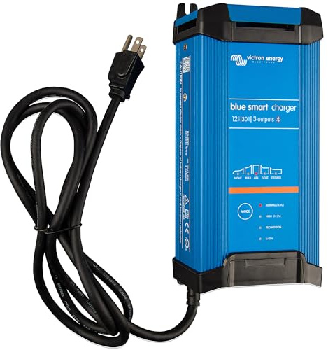 Victron Energy Blue Smart IP22 - Cargador de batería Inteligente para Coche, 12 V, 30 A, Cargador de Flotador y Goteo y desulfatador para Motocicletas, ATV, RV, baterías de Litio y Ciclo Profundo, 3