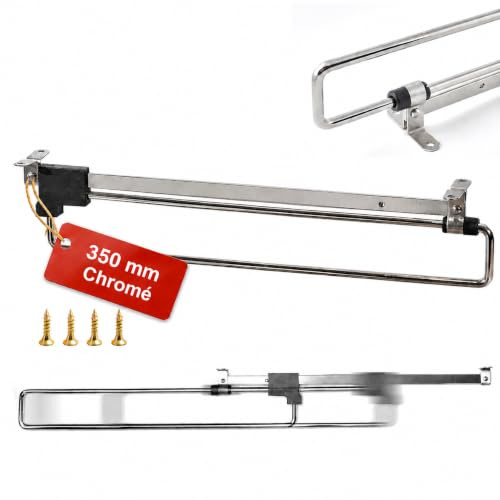 ALUSFERA Ausziehbare Kleiderstange - Kleiderbügelhalter Ausziehbar aus Metall - Schrankstange Verstellbar für Platzersparnis und bessere Zugänglichkeit