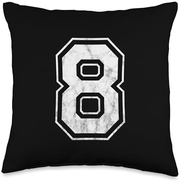 Number 8 Throw Pillow