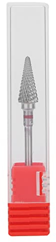 Jauge Foret D'art D'ongle, Tête de Meulage Manucure Embout Lime à Ongles | en Acier au Tungstène Conique Elimination du Gel Outils pour Pédicure Sculpture Polissage Salon Traitement Clous Polir rouge