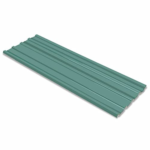 MOONAIRY Dachpaneele 12 STK Trapezblech Dachplatten, Wellblechplatten Für Dach, Dachblech, Dachschindeln Für Gartenhaus, Verzinkter Stahl Grün