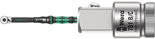 Wera 05075611001 Click-Torque B 2 Drehmomentschlüssel mit Umschaltknarre 3/8“, 20-100 Nm & 781 B/C Verbindungsteil: 3/8“ - 1/2“ x 36 mm