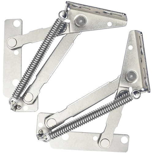 2 PCS 80 Degree Foldable Cabinet Hinges,Spring Hinges Lifting Brackets