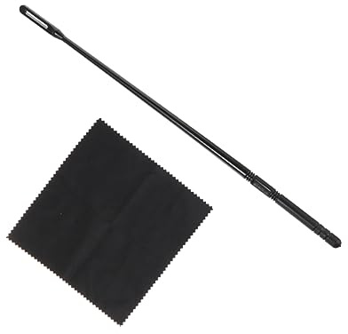 SUPVOX Bacchetta di Pulizia per Piccolo e Flauto Nero in Plastico Panno Kit Portatile Facile da Usare per Strumenti a Fiato