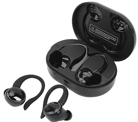 Auricolari Bluetooth Sportivi, Cancellazione del Rumore Nero Auricolari Bluetooth Gancio per L'orecchio da Corsa All'aperto Auricolari Bluetooth Sport Auricolari Bluetooth per