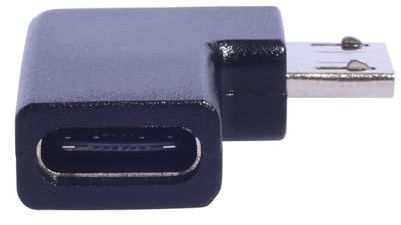 Pnuokn Adaptateur coudé Micro USB vers USB C Type C 90 degrés Micro USB vers Type C Convertisseur Connecteurs Adaptateur Micro USB coudé