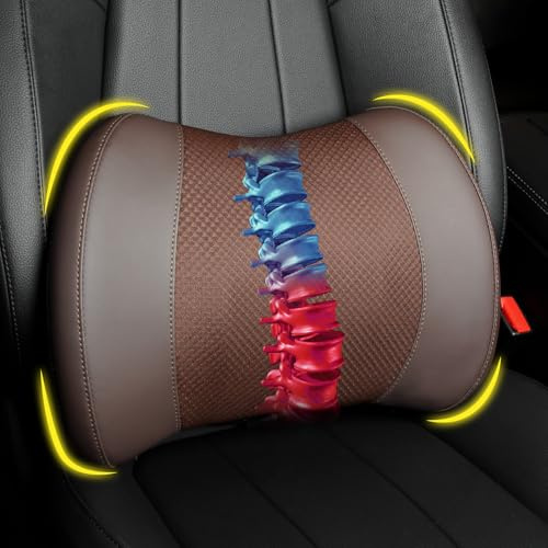 Lofty Aim Coussin de Soutien Lombaire en Mousse à mémoire de Forme pour soulager la Douleur dans Le Bas du Dos, Coussin de Dossier de Voiture pour Conduire, Soutien Lombaire pour Voiture, Chaise de