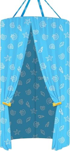 Portable Camping Shower Tent with Changing Room and Screen Curtain Round Outdoor Shower Cubicle for Camping and Outdoor Activities