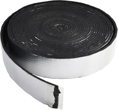 LZZYFPX Cinta Aislante de Espuma for tuberías de 10 m for Exteriores, lámina de Aluminio Negra, Resistente al Fuego, Resistente al Agua.