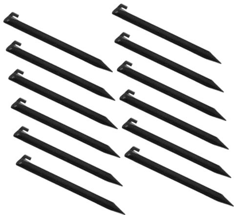 HANABASS 12stücke Kunststoff-zeltheringe Spike-Haken Hochleistungsheringe Für Boden Campingzeltheringe Ersatz-zeltheringe Zeltnägel Für Outdoor-Rasen Garten Strand Dekoration Und