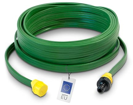 blizz-z Sprühschlauch Länge: 15 m mit Steckkupplung (DN9), grün - Weich-PVC | Betriebsdruck: bis 4 bar - sehr gleichmäßige Wasserabgabe als feiner Sprühnebel für Hochbeete, Stauden und Rasenflächen