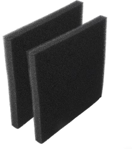 Besttoolifes Schaumstoff-Filter-Media-Pads, 30,5 x 30,5 cm, mechanische Filterschwamm für Teich, Aquarium, Wasserreinigungssystem, Schwarz, 2 Stück