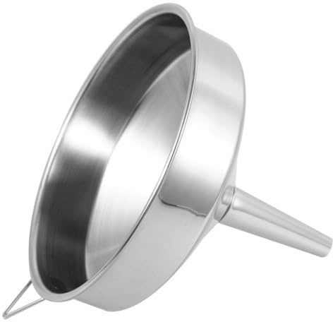 Abaodam Embudo de Acero Inoxidable Grueso Grande 18 Cm Diámetro Boca Ancha para Líquidos y Aceite Motor Uso Automotor Herramientas Industriales