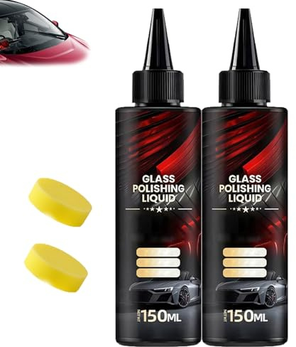 D1 Glass Polishing Liquid, 2 Pezzi Polish Auto Rimuovi Graffi,Lucidante per Auto,Lucidante Auto Rivestimento Spray,Facile Maneggiare,Riporta i Finestrini della tua Auto a una Finitura Liscia e Lucida