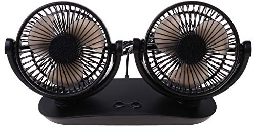 AMISENK Head - Ventilador USB de 3 velocidades ajustable para salpicadero de coche, SUV, vehículos, escritorio, hogar