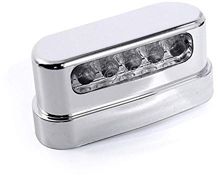 Motorrad Universal 12V LED TÜV ECE zugelassen Kennzeichenbeleuchtung LED ABS Quader Chrom