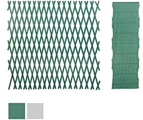 Treillage extensible en PVC 3 x 1 m Couleur vert