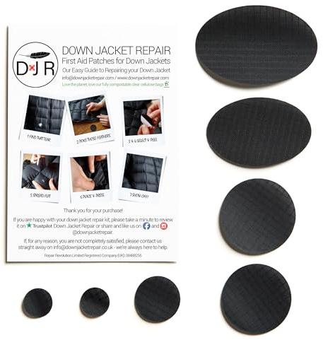 Daunenjacke „Erste Hilfe“ Reparaturset (schwarze Farbe)