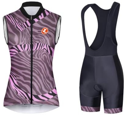 UGLY FROG Damen Fahrradtrikot Set Fahrrad Anzug Fahrradbekleidung Trikot Kurzarm + Radhose mit 3D Sitzpolster