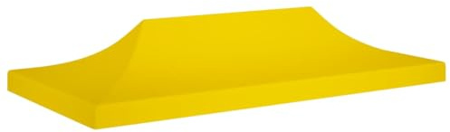 vidaXL Partytält tak UV-resistent vattentätt ersättningstak takpresenning tälttak ersättning tak presenning för trädgårdstält paviljong 6 x 3 m gul 270 g/m²