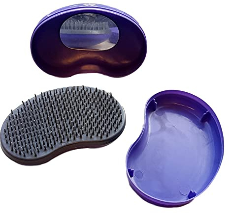 Entwirrbürste | Detangler | Entwirrungsbürste mit Spiegel und Aufbewahrungsbox | Magische Gentle Haarbürste | Bürste Haarentwirrung ohne Ziepen | Reise Haarbürste mit Deckel | Tangel Farbe [violett]