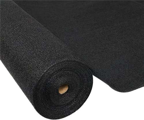 Farm Plastic Supply - Black Shade Cloth - 70% - (6' x 50') - Mesh Fabric for Fence Privacy Screen, Mesh Fence Screening, Cloth Rolls, Wind Screen