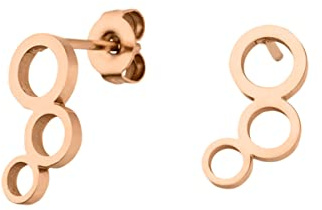 LUUK LIFESTYLE Schlichte Ohrringe aus Edelstahl, Damen Ohrstecker, Glücksbringer Geschenk für Frauen und Mädchen, filigran & wasserfest