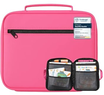 bunnyboo TipToi Tasche - [DAS ORIGINAL] - Platz für bis zu 8 Bücher - mit Einsatz für Tiptoi Stift, Kabel und Batteriefach - gehört in jedes Starterset TipToi (Rosa)
