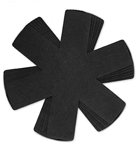 8 protezioni per pentole e padelle per padelle antiaderenti per evitare di graffiare, 38 cm in feltro anti sfregamento per padelle antiaderenti, casseruole, padelle in gres porcellanato