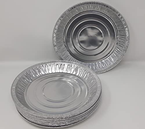Aluminium Foil 9 23cm Round Pie Flan Tart Plates Trays BBQ 229x22mm (50)
