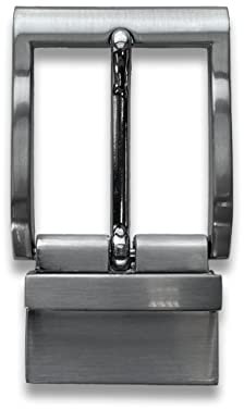 almela - Wendbare Gürtelschnalle - Ersatzschnalle - 35 mm - Abnehmbar - Drehschnalle - 3,5cm - Reversible buckle (Silber 35mm)
