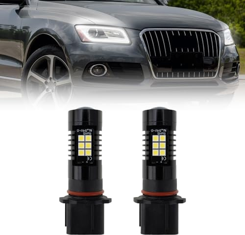 Nslumo Drl - Luces diurnas para A'udi Q5 Mk1 8R 2009-2017 P13W 12277 SH23W 2 piezas de xenón blanco Canbus LED luz diurna lámpara DRL luz diurna kit de luz diurna