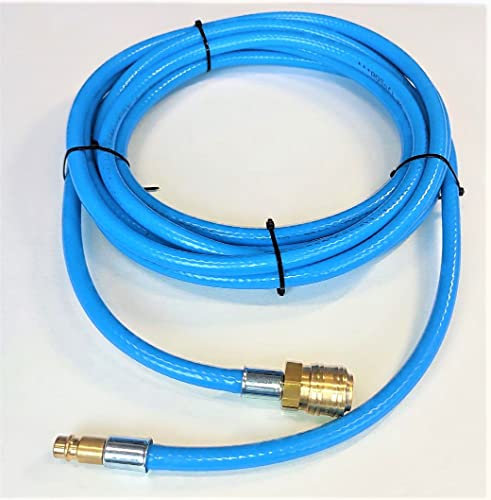ZaTeChS Tuyau d'air comprimé 100cm (1m) | Ø6.3mm Diamètre intérieur | 15 bar | RQS Typ 26 DN 7,2 (8mm) - 8mm (DN 7,2) Raccord rapide | Tube en tissu | d'air comprimé | d'air Compresseur