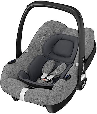Maxi-Cosi CabrioFix i-Size, Seggiolino auto neonato, 0-12 mesi, 0-12 kg, Seggiolino auto Isofix leggero (3,2 kg), Capottina ampia, Seduta ultra imbottita, Riduttore Neonato, Select Grey