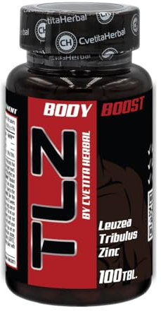 TLZ - Tribulus Terrestris, Leuzea, Citrato di Zinco | 100 compresse GRATUITE (fornitura per 50 giorni) | Prodotto naturale al 100% | Qualità Premium | Senza OGM | Adatto ai vegetariani