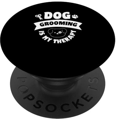 Ironisches Zitat Zerzauster Hund Experte für Hundepflege PopSockets mit austauschbarem PopGrip
