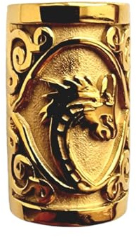 VALHALLA Viking Beard Bead 316L Steel Silver Stainless Steel Large Opening Closure, extra big, Gemstone, No