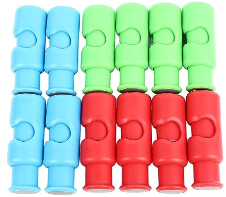 Tyenaza 12Pcs Bread Bag Clips, Squeeze and Lock Bread Bag Clips, Sturdy ABS Plastic 3 Colors Easy Operation Plastic Bag Closure Clips for Home Kitchen Travel