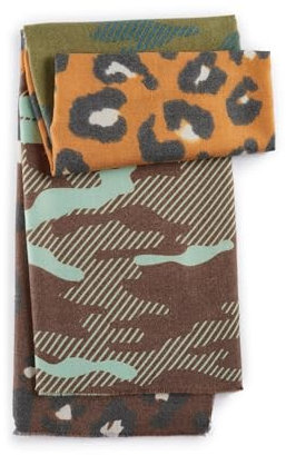 CODELLO Damen Kaschmirweicher Schal mit gedrucktem Leo-Camou-Mix